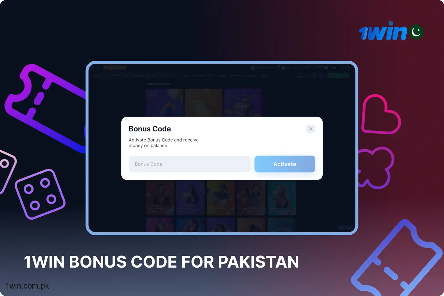 The 1win bonus code for players in Pakistan serves as an enticing promotional incentive for newcomers to receive an appealing welcome bonus.