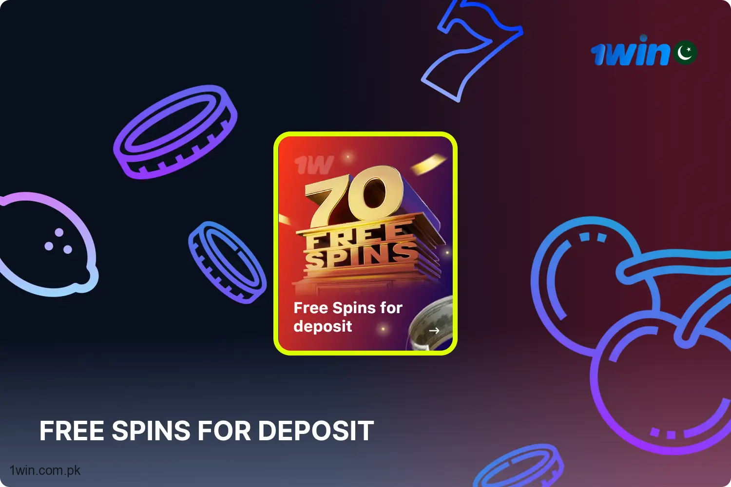 New players at 1win Pakistan have the opportunity to receive 70 free spins following their first deposit as part of this promotional offer.