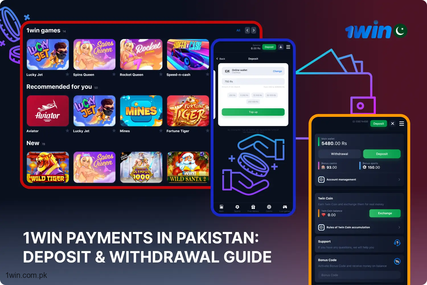 1win ensures swift and secure processing of both deposits and withdrawals for users in Pakistan.