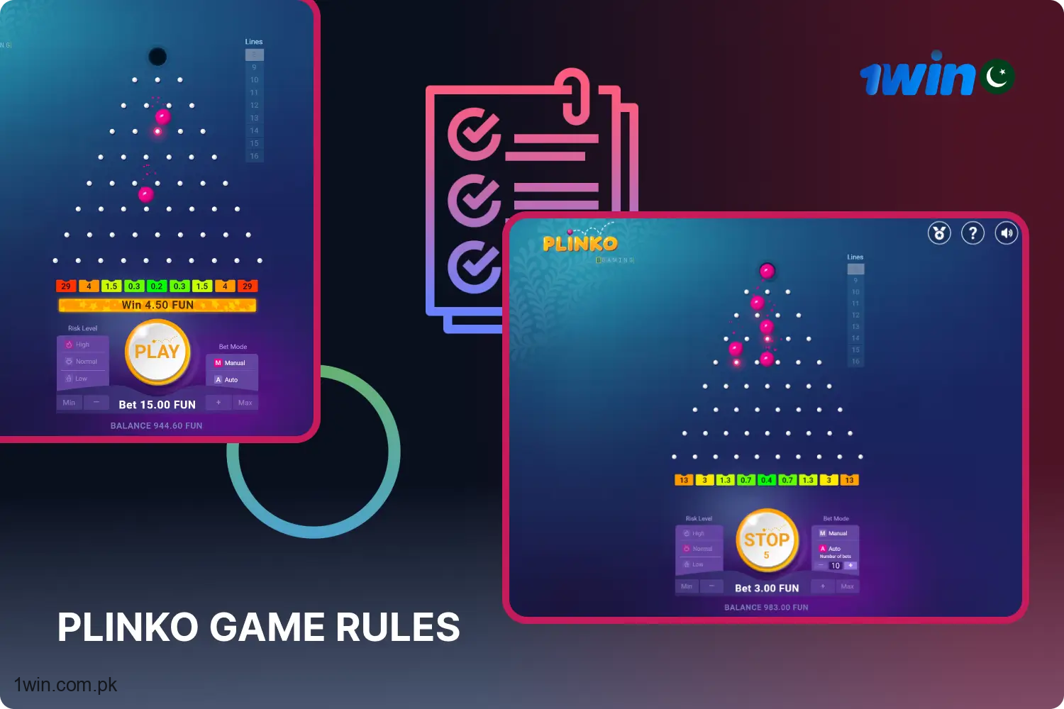 To enjoy Plinko 1win whenever and wherever you want, simply