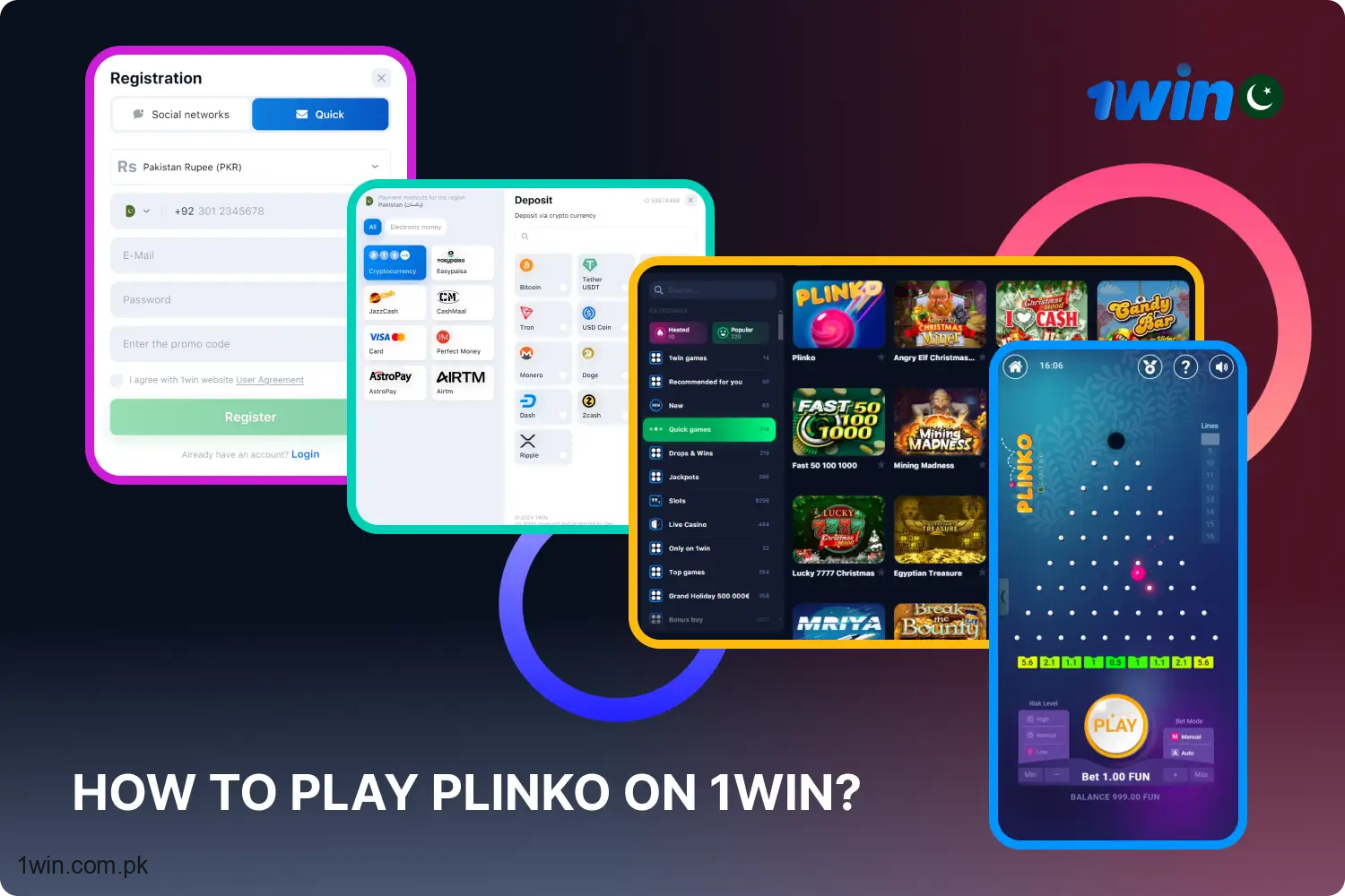 In order to play 1win Plinko for actual money, users are required to complete the registration and make a deposit.