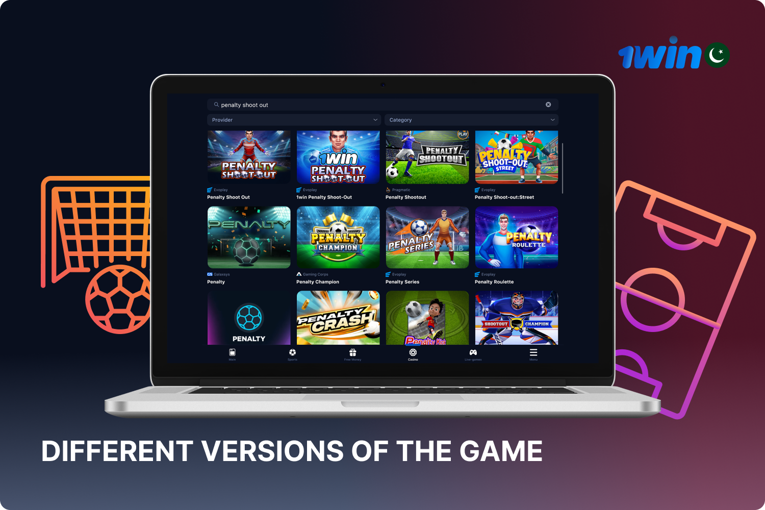 The Penalty Shoot Out game by 1win is available from an array of developers.
