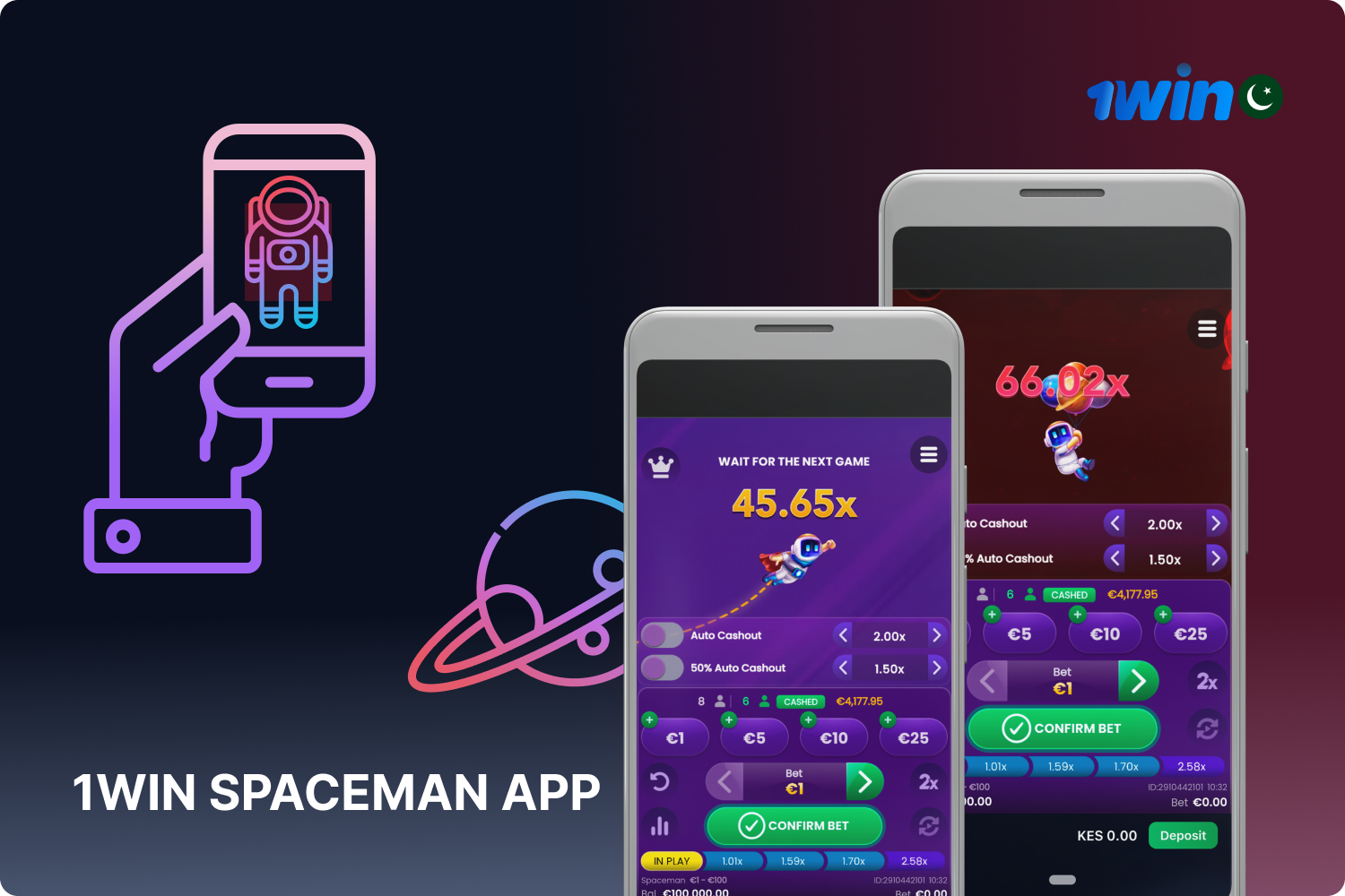 Spaceman is fully operable on smartphones through the casino application.