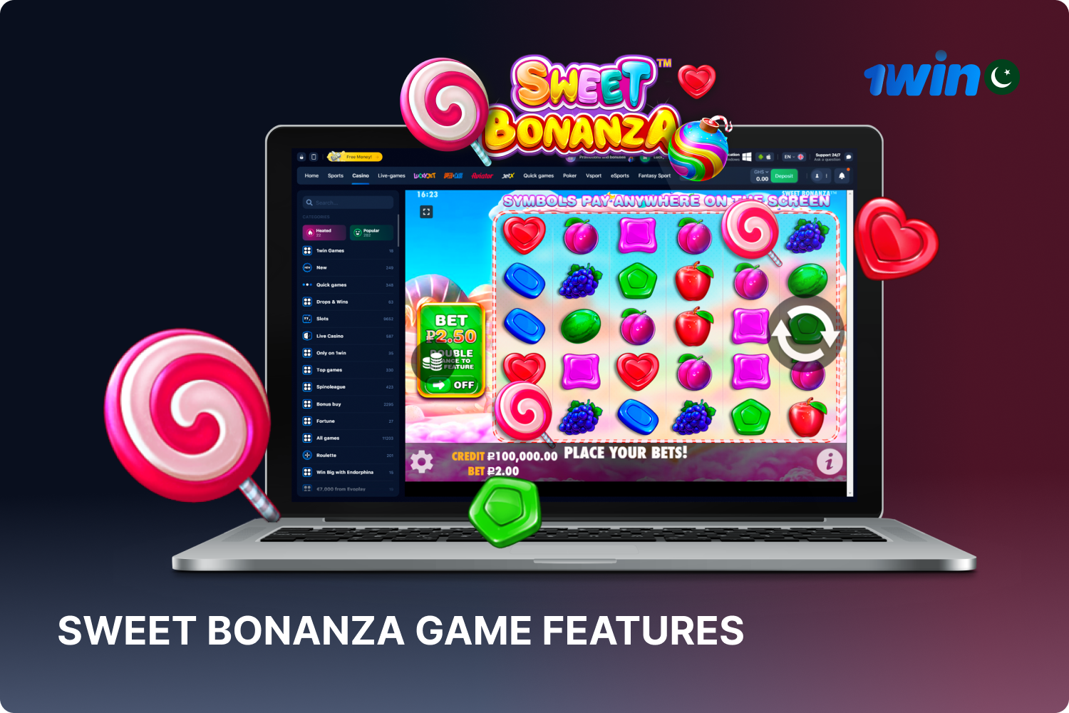 Sweet Bonanza facilitates bonuses aimed at maximizing winnings while playing in Pakistan.