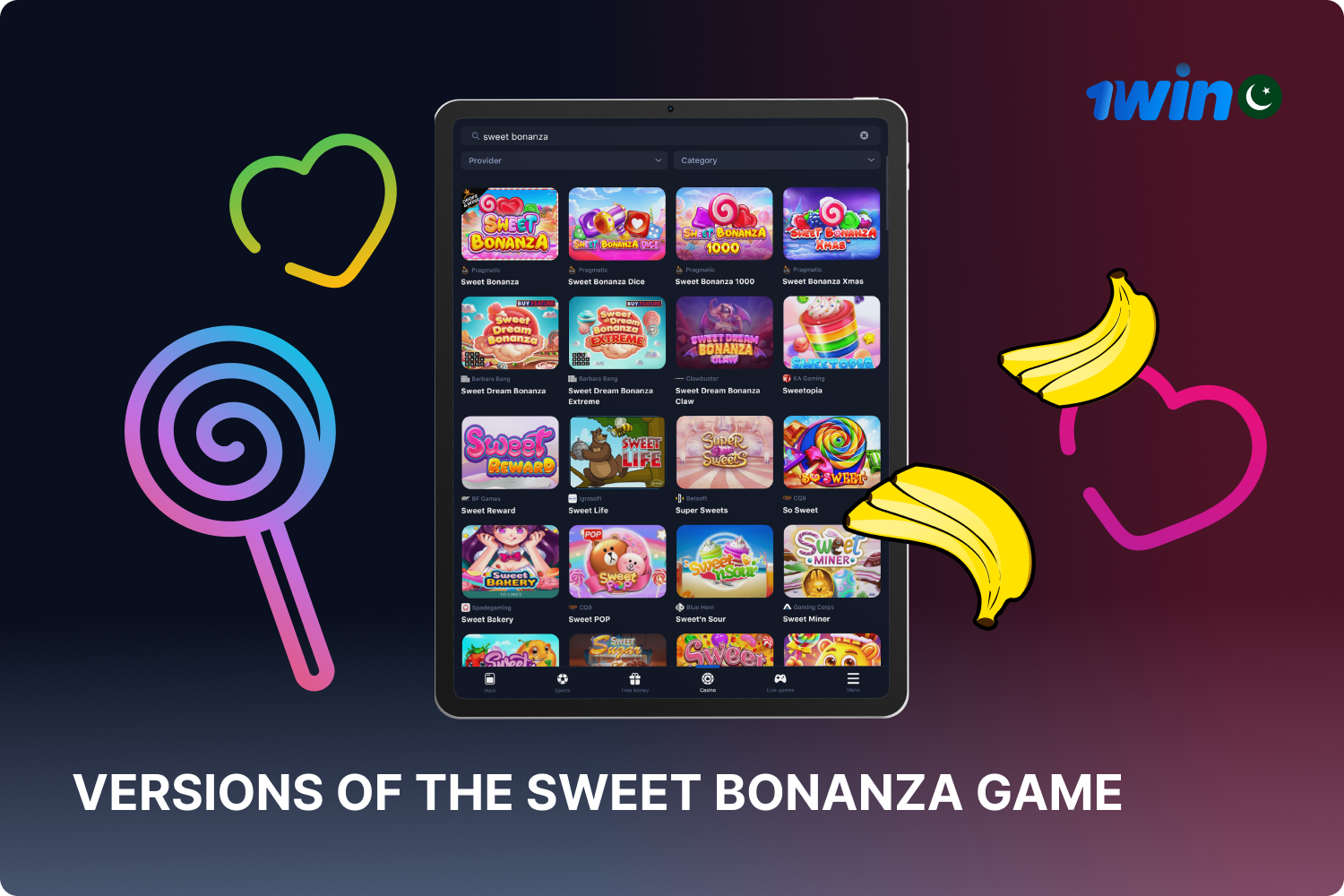 Pragmatic Play has crafted six different iterations of Sweet Bonanza.