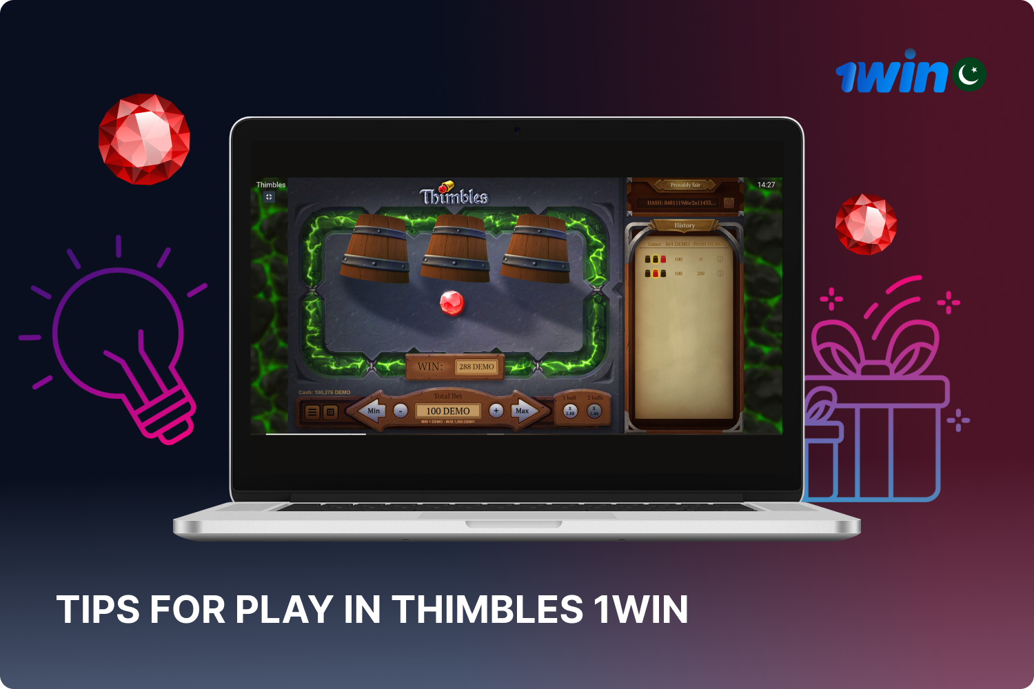 Enhance your skills in 1win Thimbles by following these tips in Pakistan.